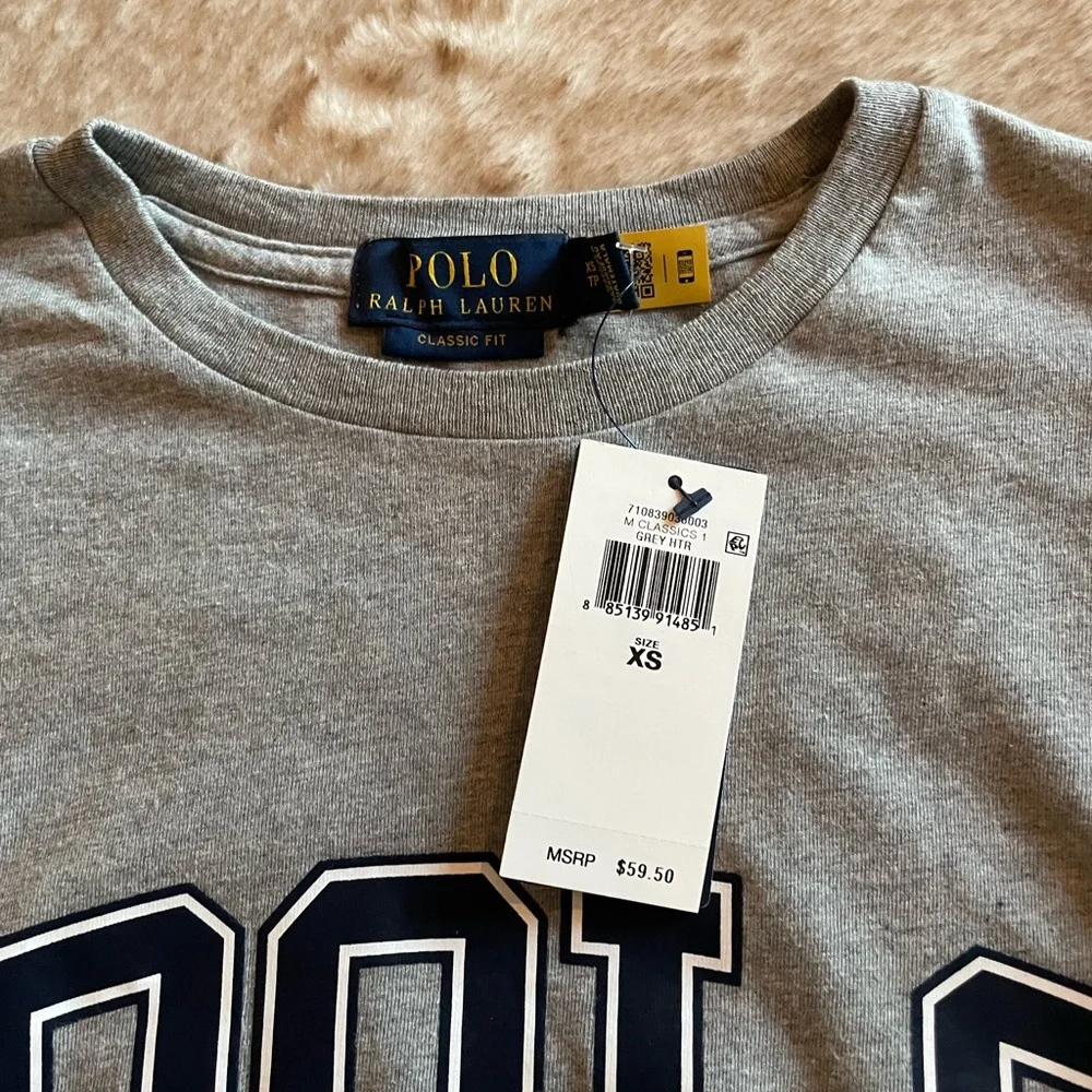 Polo RL Gray Long Sleeve Tee - Picture 3 of 4